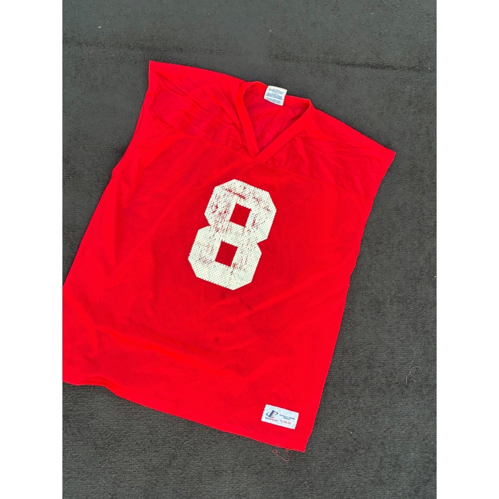 Vintage Logo Athletic Steve Young 8 Football Jersey Red Mesh Mens XL 50-52